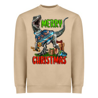 Mushroom merry christmas velociraptor Heavyweight Sweatshirt - LillyAllenDesigns
