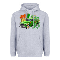 Heather Grey Western St. Patrick's Day truck Heavyweight Hoodie - CowGirlArtShop