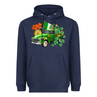Navy Western St. Patrick's Day truck Heavyweight Hoodie - CowGirlArtShop