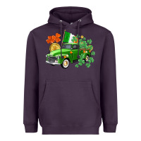 Plum Western St. Patrick's Day truck Heavyweight Hoodie - CowGirlArtShop
