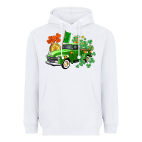 White Western St. Patrick's Day truck Heavyweight Hoodie - CowGirlArtShop