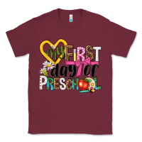 Burgundy my first day of preschool Classic Tee - NancyCooperArtShop