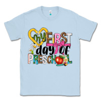 Dusty Blue my first day of preschool Classic Tee - NancyCooperArtShop