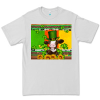 Dove Grey saint patricks cow and hat with sunflower and shamrock Premium Tee - Artiststas