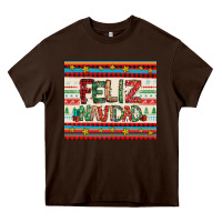 Chocolate Brown feliz navidad spanish christmas Heavy Core Tee - Jasminsmagicworld