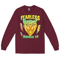 Burgundy fearless joshua 1 9 cheetah Long Sleeve Tee - LillyAllenDesigns
