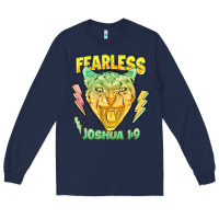 Navy fearless joshua 1 9 cheetah Long Sleeve Tee - LillyAllenDesigns