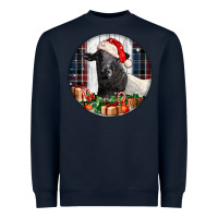 Navy christmas dorper sheep Heavyweight Sweatshirt - LillyAllenDesigns