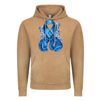 Vintage Camel Blue ribbon with boxing gloves Vintage Hoodie - NancyCooperArtShop