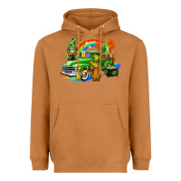 Meerkat St. Patrick's Day truck with gnomies Heavyweight Hoodie - CowGirlArtShop