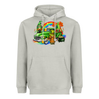 Moon Dust St. Patrick's Day truck with gnomies Heavyweight Hoodie - CowGirlArtShop