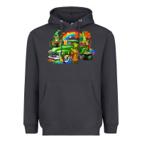 Smoke St. Patrick's Day truck with gnomies Heavyweight Hoodie - CowGirlArtShop