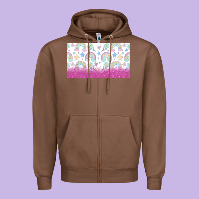 Doodle Doodle Rainbow Zipper Hoodie Designed By Tumblerdesignbyshophia