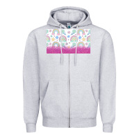 Heather Grey doodle doodle rainbow Zipper Hoodie - TumblerDesignByShophia