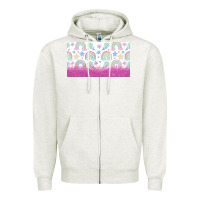 Oatmeal Heather doodle doodle rainbow Zipper Hoodie - TumblerDesignByShophia