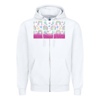 White doodle doodle rainbow Zipper Hoodie - TumblerDesignByShophia