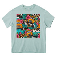Arona western school bus seamless pattern Heavy Core Tee - BundleAndBundleShop