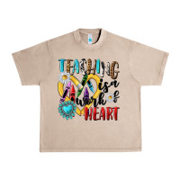 French Oak teaching is a work of heart Urban Heavy Tee - NancyCooperArtShop