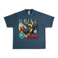 Midnight Navy teaching is a work of heart Urban Heavy Tee - NancyCooperArtShop