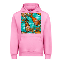 Fuchsia Pink fall gnomes seamless pattern Urban Hoodie - BundleAndBundleShop