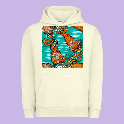 Fall Gnomes Seamless Pattern Urban Hoodie Designed By Bundleandbundleshop