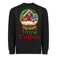 Black Merry Christmas Heavyweight Sweatshirt - LillyAllenDesigns