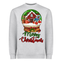 Heather Grey Merry Christmas Heavyweight Sweatshirt - LillyAllenDesigns