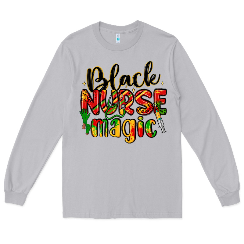 Black Nurse Magic Long Sleeve Tee by LillyAllenDesigns | Teevron