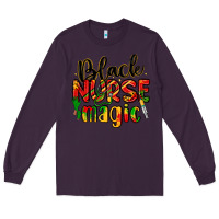 Plum black nurse magic Long Sleeve Tee - LillyAllenDesigns