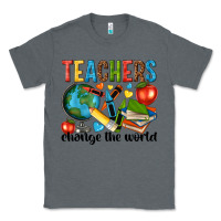 Charcoal Heather teachers change the world Classic Tee - NancyCooperArtShop