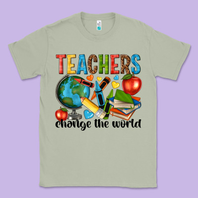 Teachers Change The World Classic Tee Designed By Nancycooperartshop
