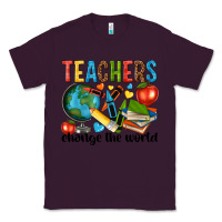 Plum teachers change the world Classic Tee - NancyCooperArtShop