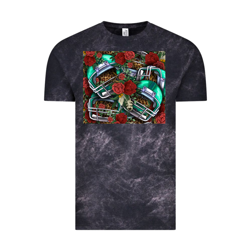 Floral American Football  Helmet Vintage Tee by NancyCooperArtShop | Teevron