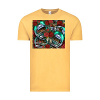 Vintage Mustard floral american football  helmet Vintage Tee - NancyCooperArtShop