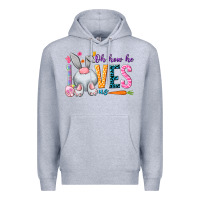Heather Grey Oh how he loves us Easter Day Premium Hoodie - HowdyJamesFarm