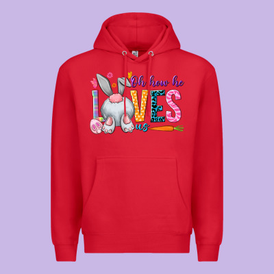 Oh How He Loves Us Easter Day Premium Hoodie Designed By Howdyjamesfarm