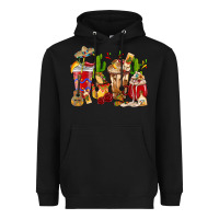 Black Cino De Mayo coffee cups Mexico Heavyweight Hoodie - HowdyJamesFarm
