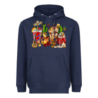 Navy Cino De Mayo coffee cups Mexico Heavyweight Hoodie - HowdyJamesFarm