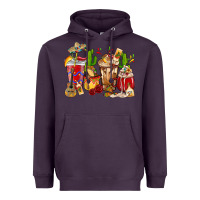 Plum Cino De Mayo coffee cups Mexico Heavyweight Hoodie - HowdyJamesFarm