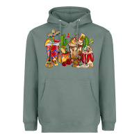 Sage Cino De Mayo coffee cups Mexico Heavyweight Hoodie - HowdyJamesFarm