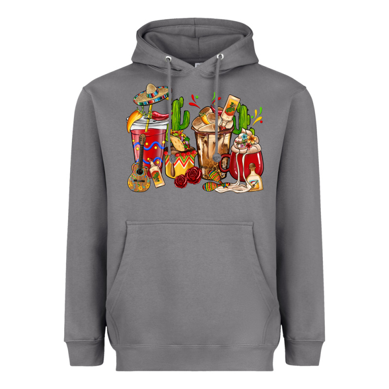Cino De Mayo Coffee Cups Mexico Heavyweight Hoodie by HowdyJamesFarm | Teevron