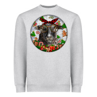 Heather Grey christmas dorper sheep Heavyweight Sweatshirt - LillyAllenDesigns