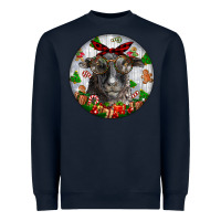 Navy christmas dorper sheep Heavyweight Sweatshirt - LillyAllenDesigns