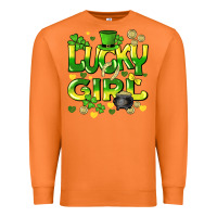 Carrot lucky girl st. patricks day Premium Sweatshirt - HowdyJamesFarm