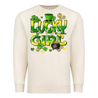Sandshell lucky girl st. patricks day Premium Sweatshirt - HowdyJamesFarm