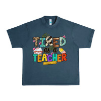 Midnight Navy tired as a teacher Urban Heavy Tee - NancyCooperArtShop