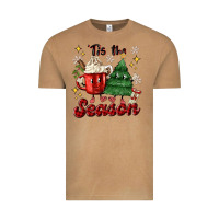 Vintage Camel 'tis the season with christmas tree and hot cocoa Vintage Tee - MaliasSmallBusiness