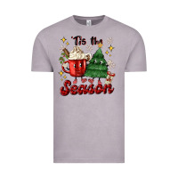 Vintage Zinc 'tis the season with christmas tree and hot cocoa Vintage Tee - MaliasSmallBusiness