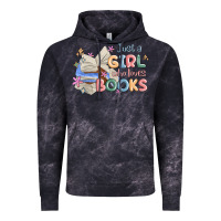 Cloud Black just a girl who loves books Vintage Hoodie - MaliasSmallBusiness