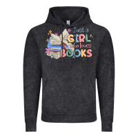 Vintage Black just a girl who loves books Vintage Hoodie - MaliasSmallBusiness